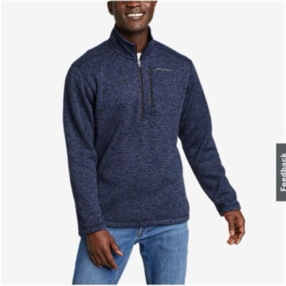 EDDIE Bauer Convector 1/2-Zip EUC Blue / Black 2xl